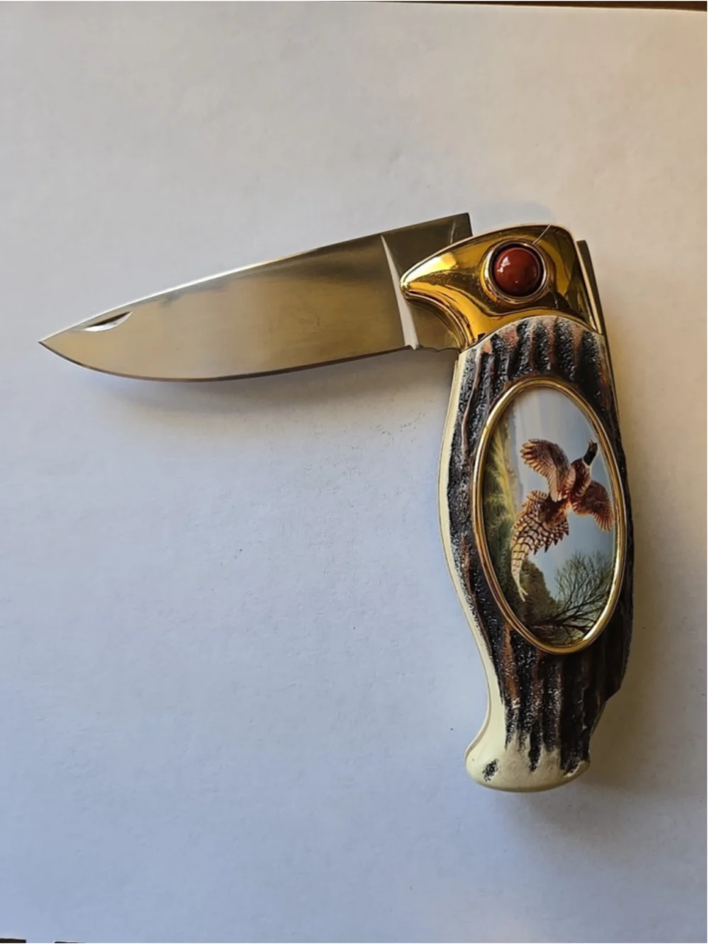 Franklin Mint B11ZY05 Outdoorsman Ring-Neck Pheasant Collector Knife